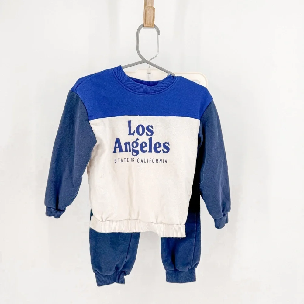 H&M Blue and White Kids Matching Set